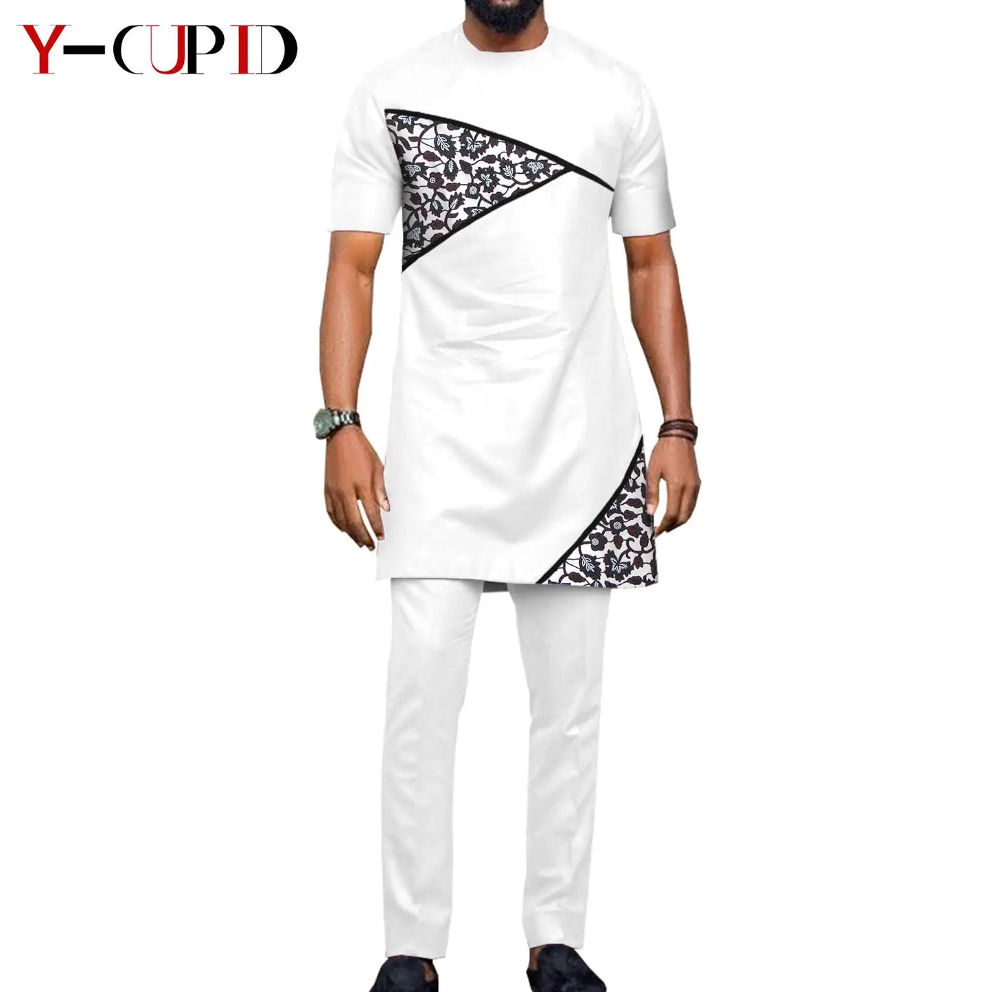 Robes africaines pour femmes, tenues de Couple assorties, Bazin Riche Dashiki, Slim, imprimé pompon, longues robes de fête Y23C009