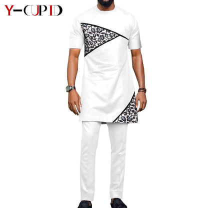 Robes africaines pour femmes, tenues de Couple assorties, Bazin Riche Dashiki, Slim, imprimé pompon, longues robes de fête Y23C009