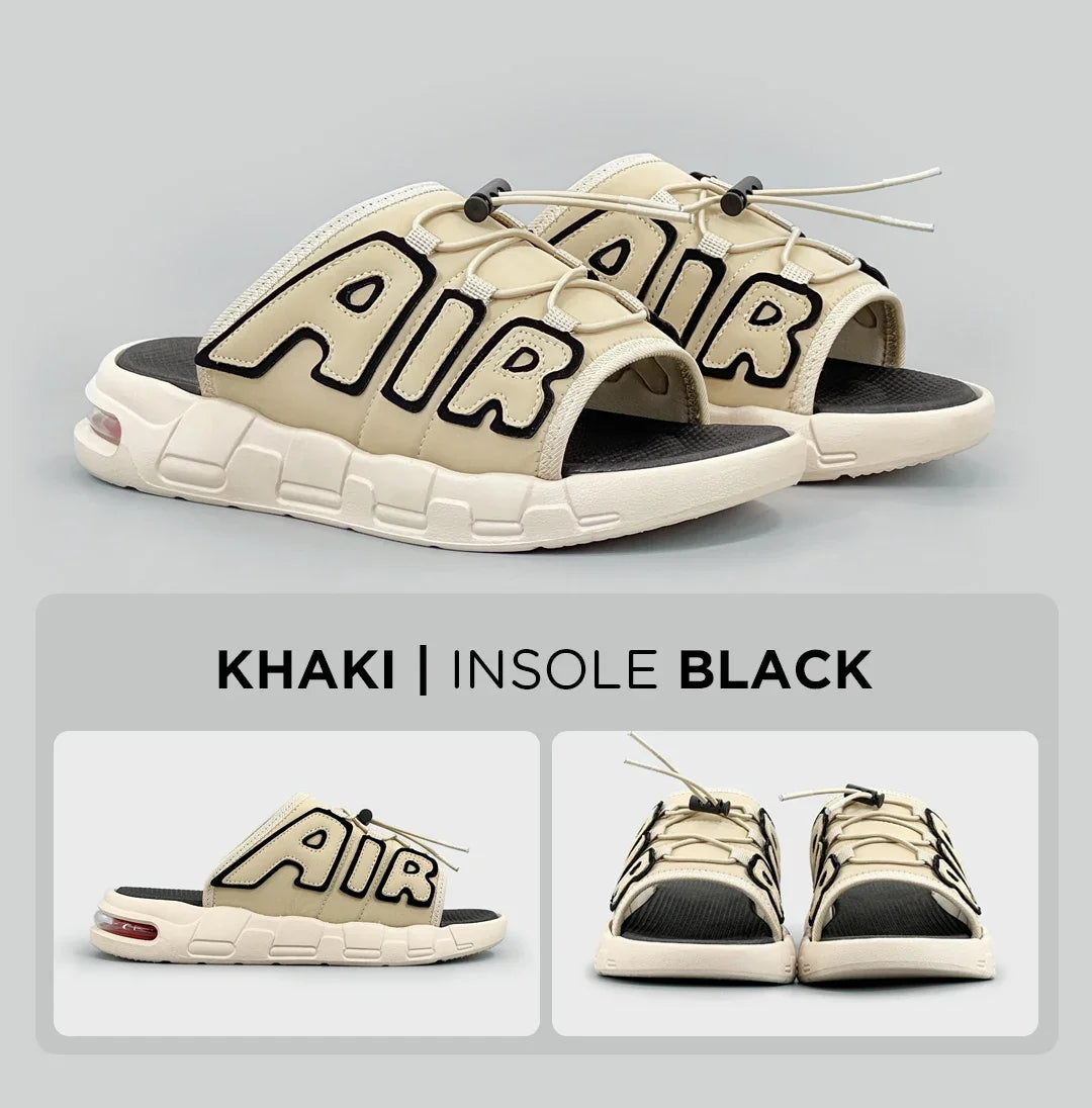 Pantoufles hommes coussin d'air conception glisser homme été nouveau PVC doux antidérapant hommes pantoufles de sport pour hommes tongs Chanclas Hombre