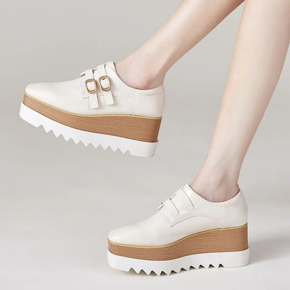 Plate-forme plate solide pour femmes, chaussures plates pour femmes, Parker carré, décontracté, printemps, automne, tout neuf, mode, strucgirls, loisirs