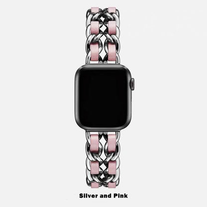Bracelet en métal pour femmes, pour Apple Watch Band 10 9 8 Ultra 46mm 42mm 49mm 7 SE 6 5 41mm 45mm 44/40mm, Bracelet en acier doré pour dames