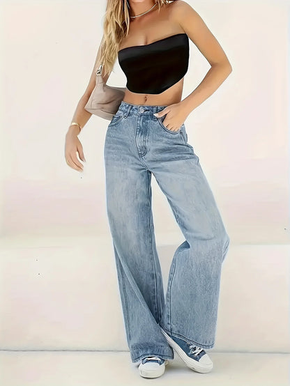 Jean Baggy Y2K pour femmes, Vintage, taille basse, jambe droite, pantalon en Denim, e-girl, Streetwear, Clubwear