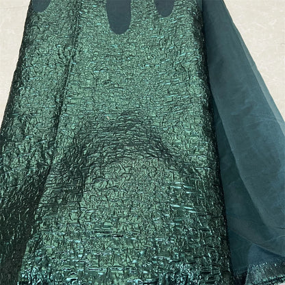 2025High qualité africain nigérian Tulle dentelle tissu Organza broderie Guipure brocart Jacquard robes de mariée robes de soirée 5Yard