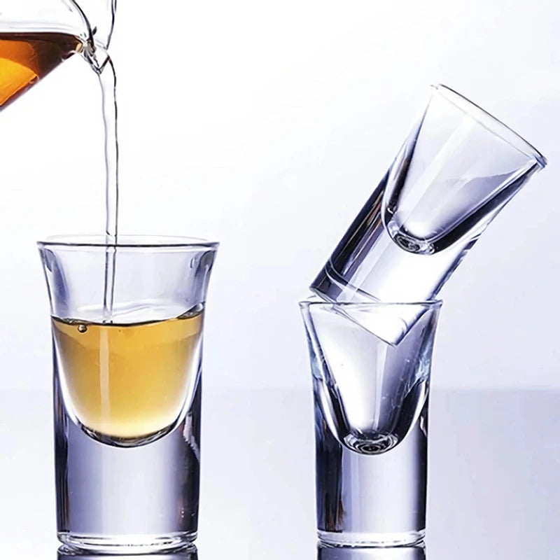 Ensemble de verres transparents de 15ml, 6 pièces, verre à liqueur à fond épais, tasses à balles, petite tasse à vin, vente en gros