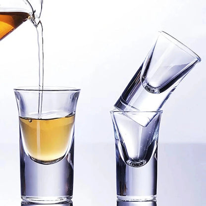 Ensemble de verres transparents de 15ml, 6 pièces, verre à liqueur à fond épais, tasses à balles, petite tasse à vin, vente en gros