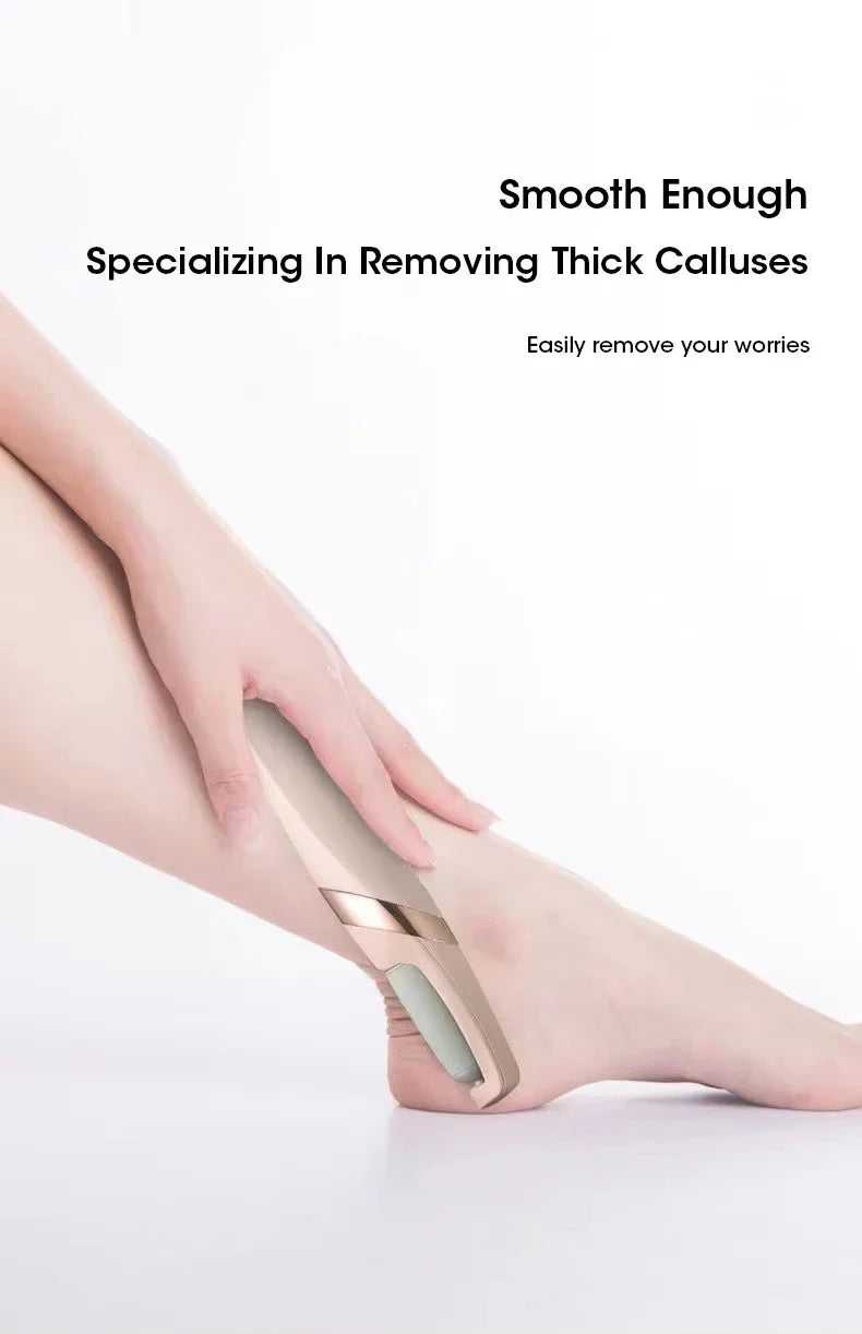 Nouveau dans USB électrique peau morte pédicure automatique pied broyeur rouleau Rechargeable pieds pédicure outil avec têtes de rouleau amovibles