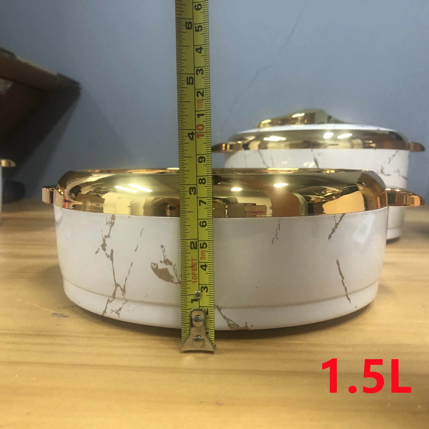 Boîte à lunch en plastique pour fête du Ramadan, chauffe-plats, récipient, mariage, 1.5 L, 2/2 L, 3 pièces, ensemble