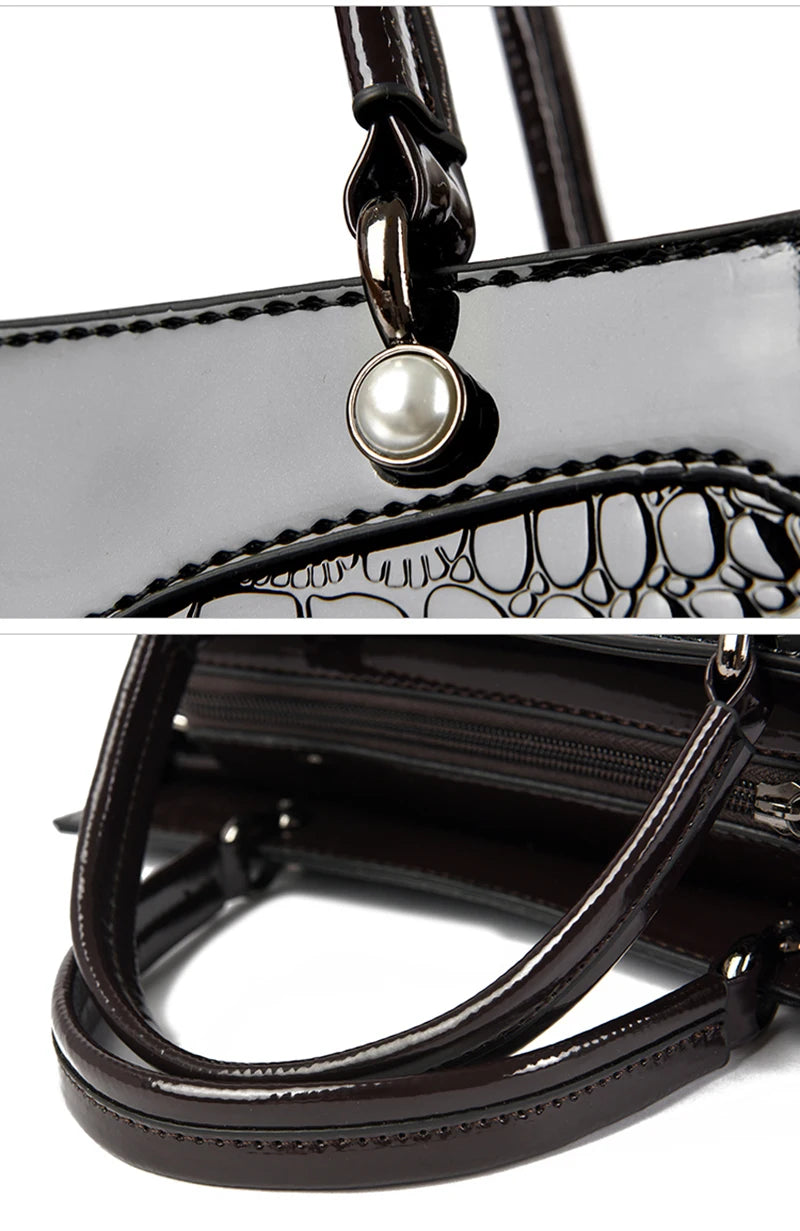 Sacs à main en cuir verni pour femmes, sacs à bandoulière pour dames, sacs à main de créateurs de luxe, petit sac fourre-tout décontracté, initié par la marque, nouveau