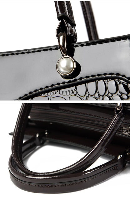 Sacs à main en cuir verni pour femmes, sacs à bandoulière pour dames, sacs à main de créateurs de luxe, petit sac fourre-tout décontracté, initié par la marque, nouveau