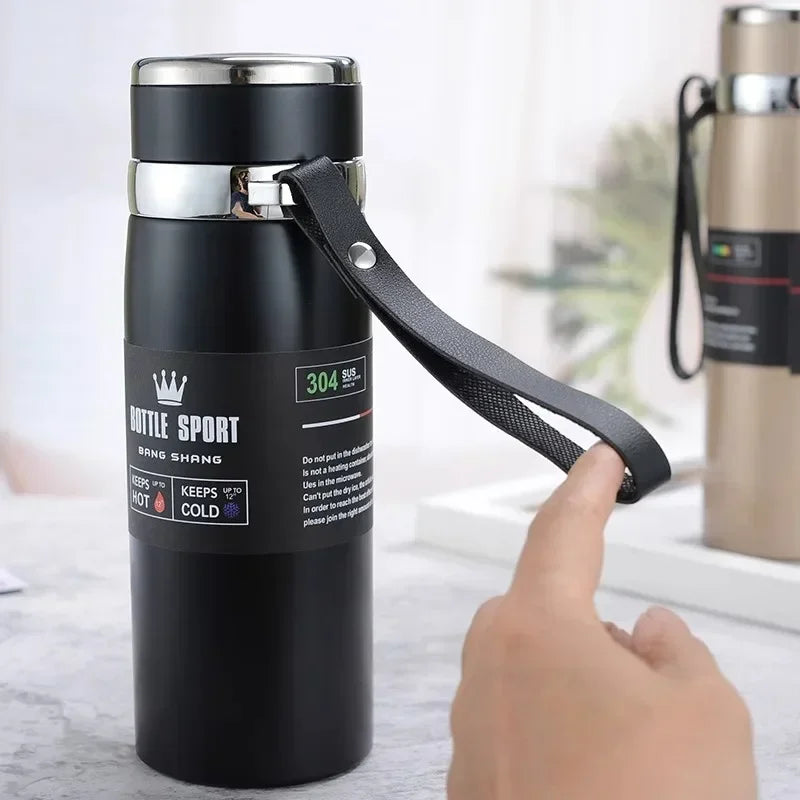Bouteille d'eau thermique garder la bouteille d'eau froide et chaude Thermos pour café thé flacons sous vide bouteille Thermos en acier inoxydable cadeaux
