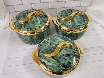 Boîte d'isolation alimentaire, ensemble de 3 pièces, 1,5 l, 2l, 2,5 l, chauffe-aliments, Pot chaud isolé thermique, boîte à déjeuner pour événement du Ramadan, pour mariage, fête de famille