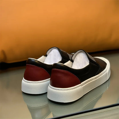 Mocassins plats en cuir véritable pour hommes, chaussures basses respirantes, design de nuit de documents, haute qualité, mode