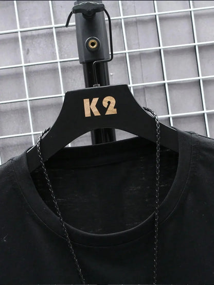 Offre spéciale couleur unie haute qualité impression T-Shirts hommes décontracté rue T-Shirts été surdimensionné vêtements en vrac coton à manches courtes