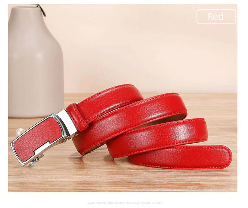 Ceinture de mode coréenne pour femmes, fine, étroite, art, couverture de taille, blanc, orange, bleu, vert, jaune, rouge, designer, ceinture automatique, nouveau