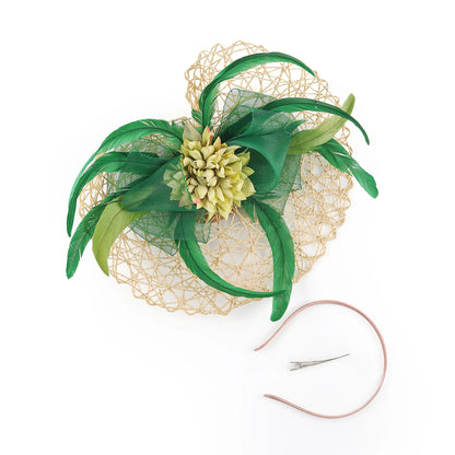 Chapeau fascinateur en plumes et fleurs, Design Unique, chapeau Derby pour fête de thé, mascarade, décoration de cheveux, cadeau de noël pour femmes
