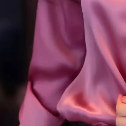 Chemisiers boutonnés à col polo pour femmes, chemise noire française, manches longues, monochromatique, vêtements élégants, dames de bureau, printemps, automne