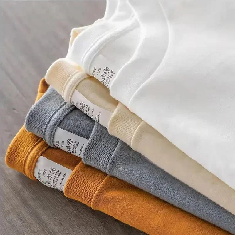 T-shirt manches courtes homme, uni et décontracté, 100% coton, 12 pièces, été