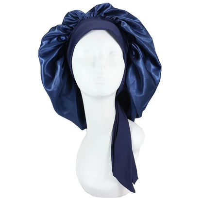 Nouveau bonnet de cheveux en Satin pour dormir, Invisible, plat, Imitation soie, rond, soins capillaires pour femmes, couvre-chef, bouton de réglage de cérémonie, chapeau de nuit