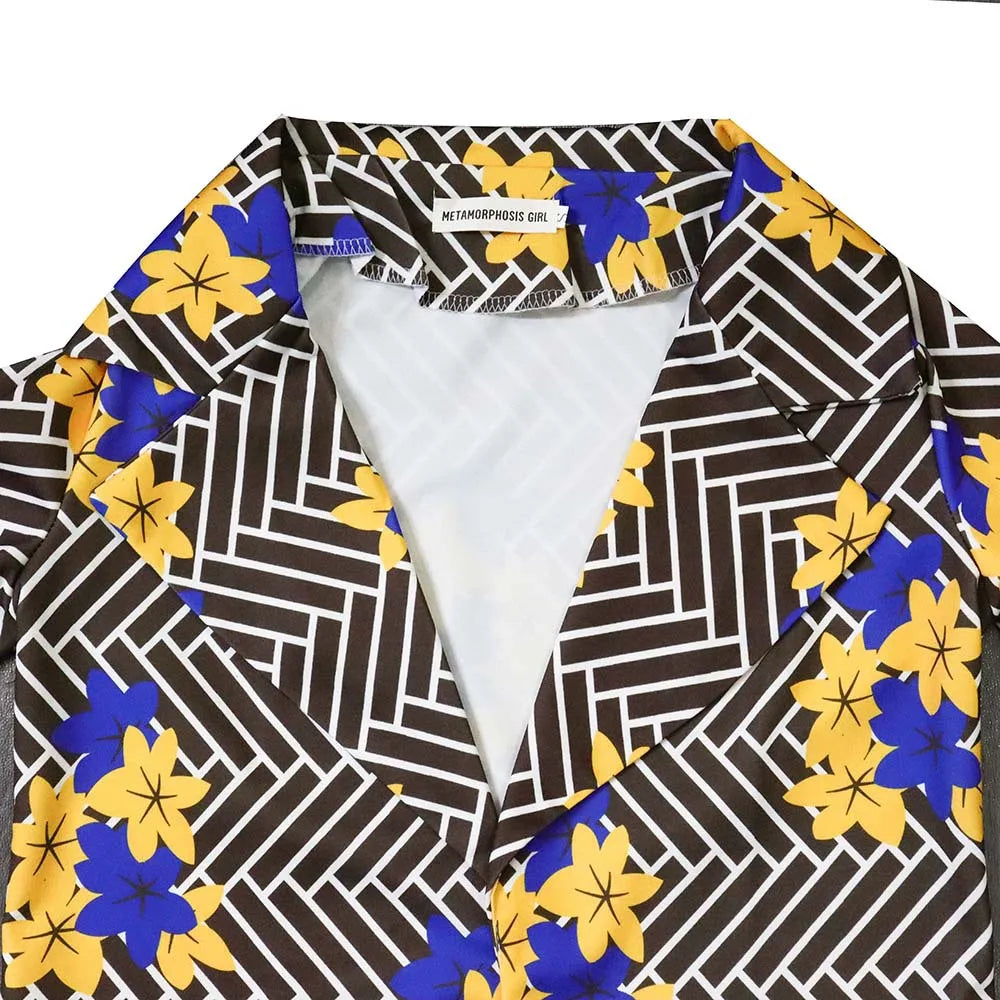 Costume deux pièces pour femmes Dashiki, manches longues, ensemble haut nombril exposé, jupe Midi imprimée, ensemble décontracté pour femmes