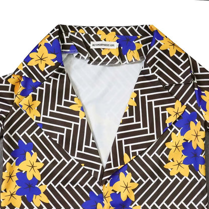 Costume deux pièces pour femmes Dashiki, manches longues, ensemble haut nombril exposé, jupe Midi imprimée, ensemble décontracté pour femmes