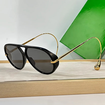 Marque de luxe concepteur surdimensionné pilote lunettes de soleil femmes pour hommes 2025 populaire Vintage lunettes de soleil Punk Double pont lunettes