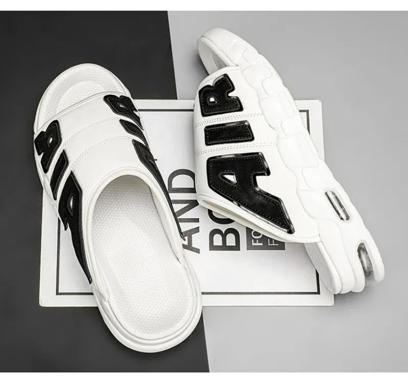 Nouveaux hommes d'été pantoufles homme coussin d'air pantoufles de créateur tongs pour hommes doux antidérapant pantoufles de sport pour hommes Chanclas Hombre