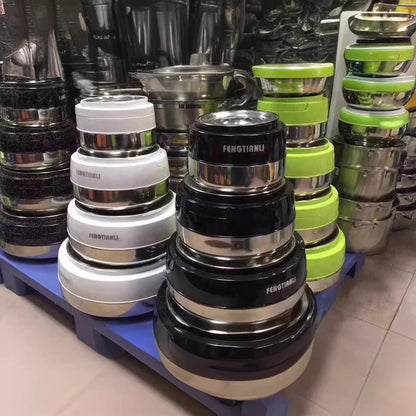 Conteneur de stockage des aliments, boîte à déjeuner Bento en plastique, Thermos pour aliments chauds, boîte de conservation des aliments, accessoires de cuisine 4 pièces