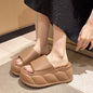 Sandales d'été à talons hauts de 7 cm pour femmes, mules à talons épais, tongs EVA, chaussures de maison, pantoufles à plateforme d'extérieur, nouvelle collection