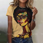 T-shirt manches courtes col rond femme, vintage, décontracté, impression drôle, été, élégant, respirant, Y2k