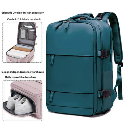 Sac à dos violet clair de grande capacité pour femmes avec séparation sèche et humide, sac d'ordinateur de transport, multifonctionnel étanche l