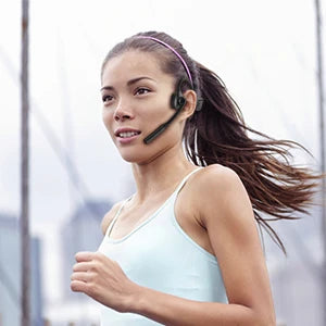 Écouteurs Bluetooth à Conduction d'air à oreille ouverte eppfun, microphone à flèche aptX-LL et bouton de sourdine, pour la conduite, les appels téléphoniques, le bureau