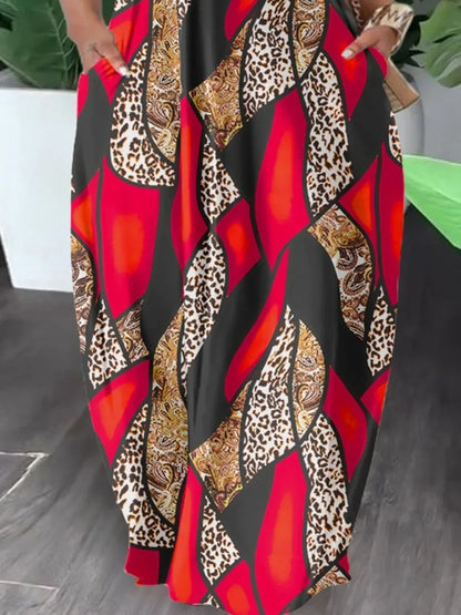 CamSolomon-Robe Longue à Manches Courtes pour Femme, Tenue Maxi Décontractée, Col Bouffant, Longueur au Sol, Nouveauté Été