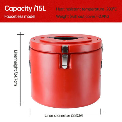 Boîte à lunch isolée pour aliments, restaurant en libre-service, grande capacité, récipient de stockage des aliments, ensemble E27, 4-7-15-30-60L, 5 pièces