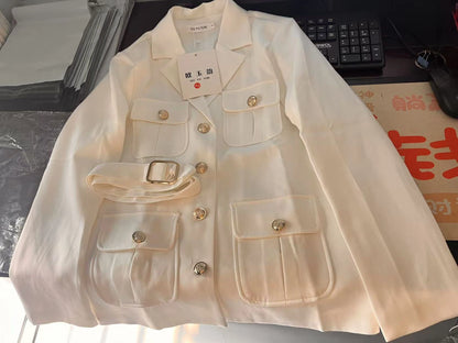 Femmes Blazer manteau nouveau 2025 automne à manches longues décontracté simple boutonnage élégant bureau taille dames costume veste dame vêtements d'extérieur