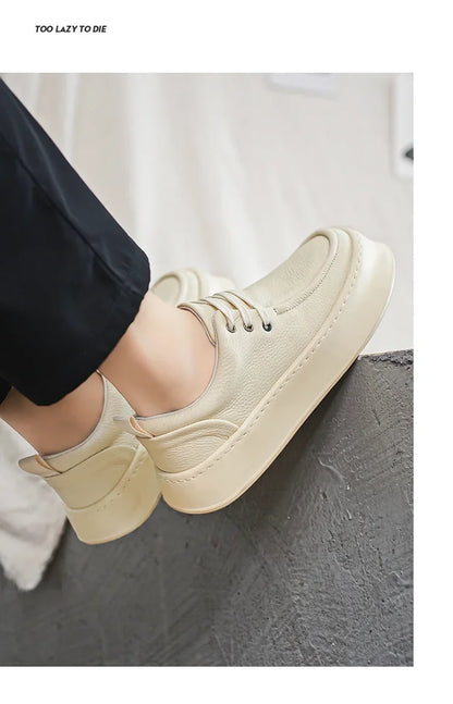 Chaussures basses en cuir respirant pour hommes, chaussures d'étudiant, optique astronomique, chaussures de planche décontractées, ChimYouth, nouveau, été