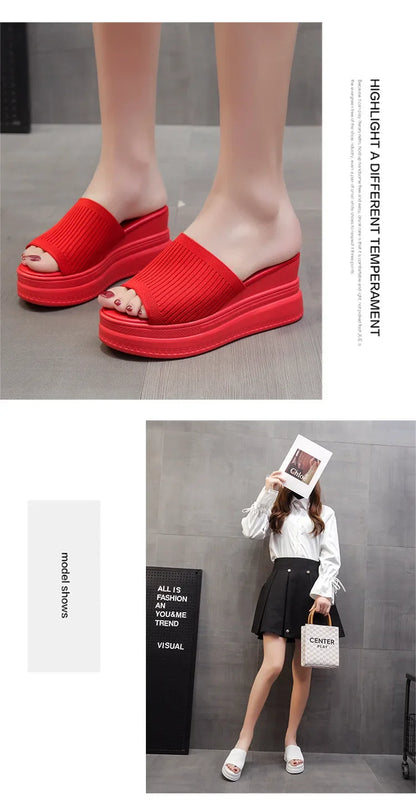 Talon optique compensé pour femmes, pantoufles d'été, sexy, carré, robe Parker, chaussures de soirée, talons hauts, ogo, escarpins décontractés, nouveau