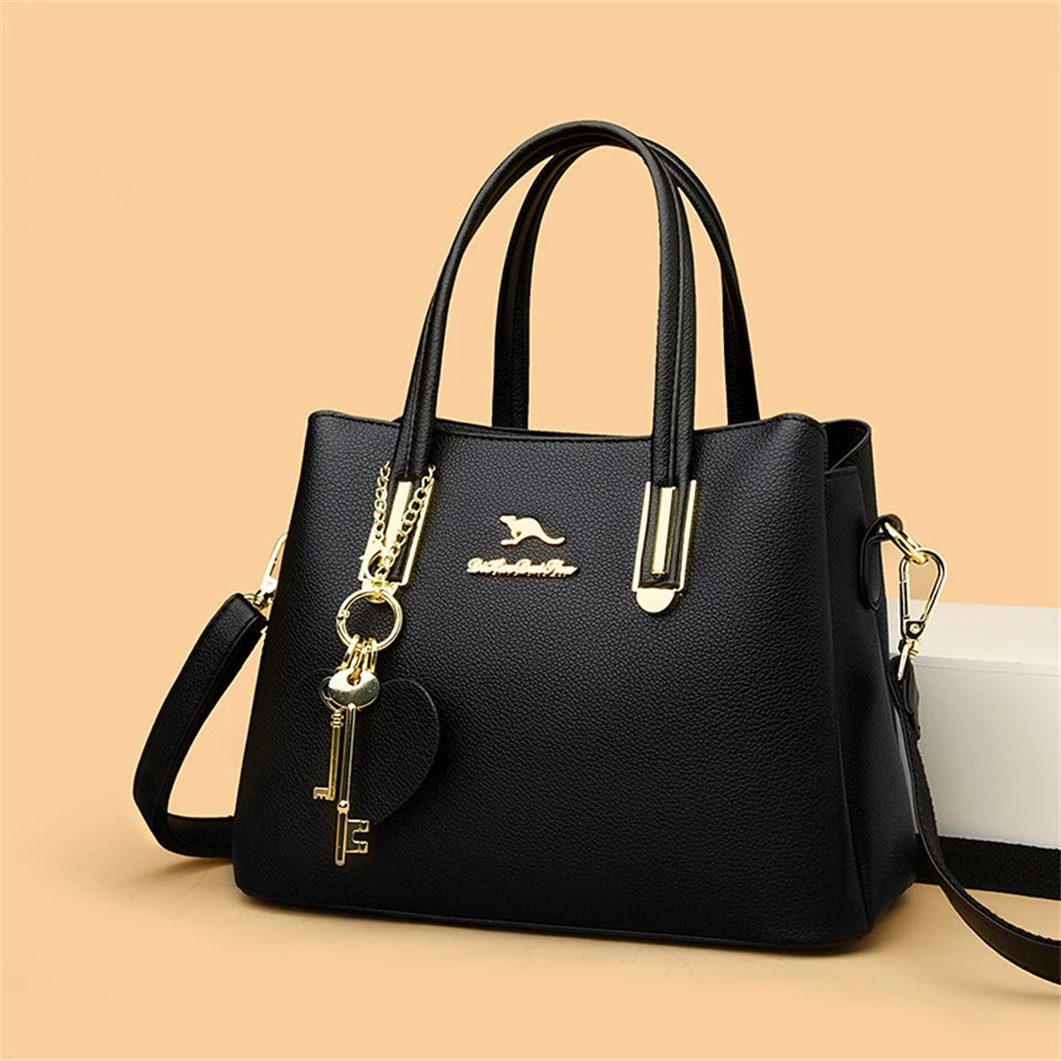 Sacs à bandoulière en cuir de grande capacité pour femmes, sacs à main de créateurs de marque, sacs à main de messager vintage, nouveau, 2024