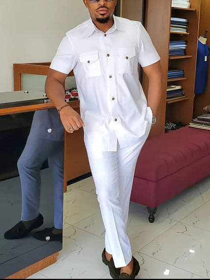 2 pièces hommes africains caftan tenues été mode afrique vêtements dashiki survêtement robe de soirée robe africaine 2025