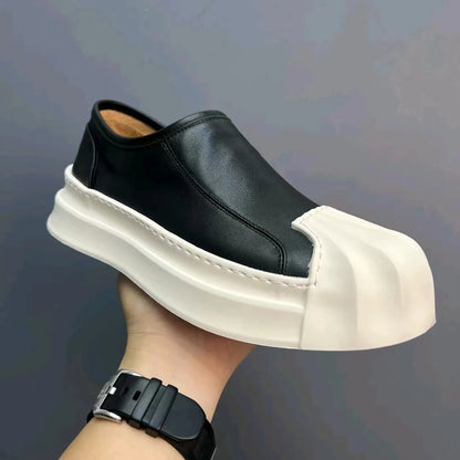 Chaussures plates respirantes en cuir véritable pour hommes, chaussures décontractées, blanc, noir, marron, mode de créateur, recommandé