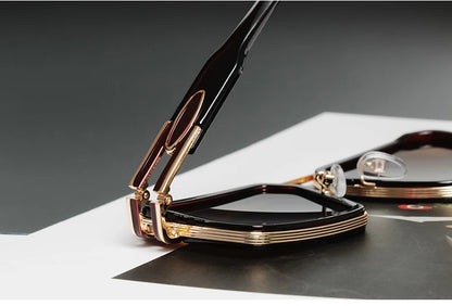 2025 Steam Punk lunettes De soleil rétro carré hommes femmes mode Double faisceau lunettes unisexe cadre en métal nuances à la mode Oculos De Sol