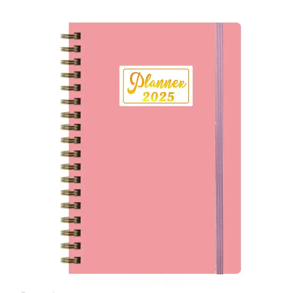 Anglais A5 Agenda livre à faire liste prendre des Notes 2025 calendrier planificateur bloc-Notes 12 mois Agenda hebdomadaire académique 365 jours bloc-Notes