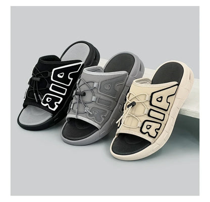 Pantoufles hommes coussin d'air conception glisser homme été nouveau PVC doux antidérapant hommes pantoufles de sport pour hommes tongs Chanclas Hombre