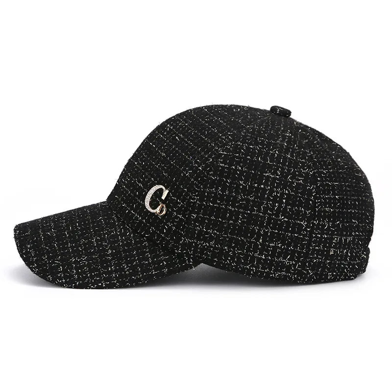Casquette de Baseball avec Patch M en métal, chapeau noir élégant pour homme et femme, chapeau de soleil léger et réglable pour femmes