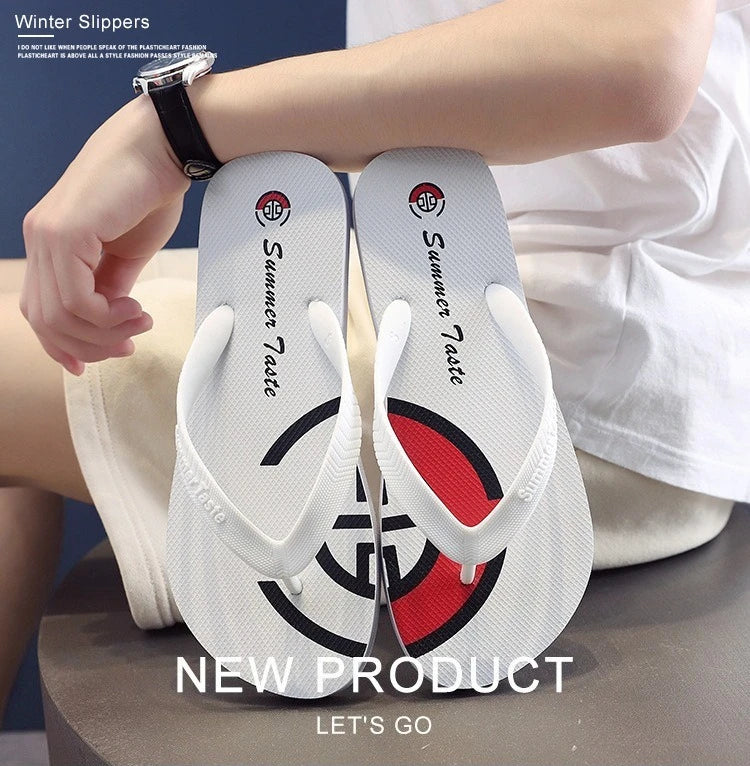 Nouveaux tongs antidérapantes pour hommes, sandales de plage tendance pour couples, motifs uniques, diapositives d'été unisexes durables pour l'extérieur, pour vêtements décontractés