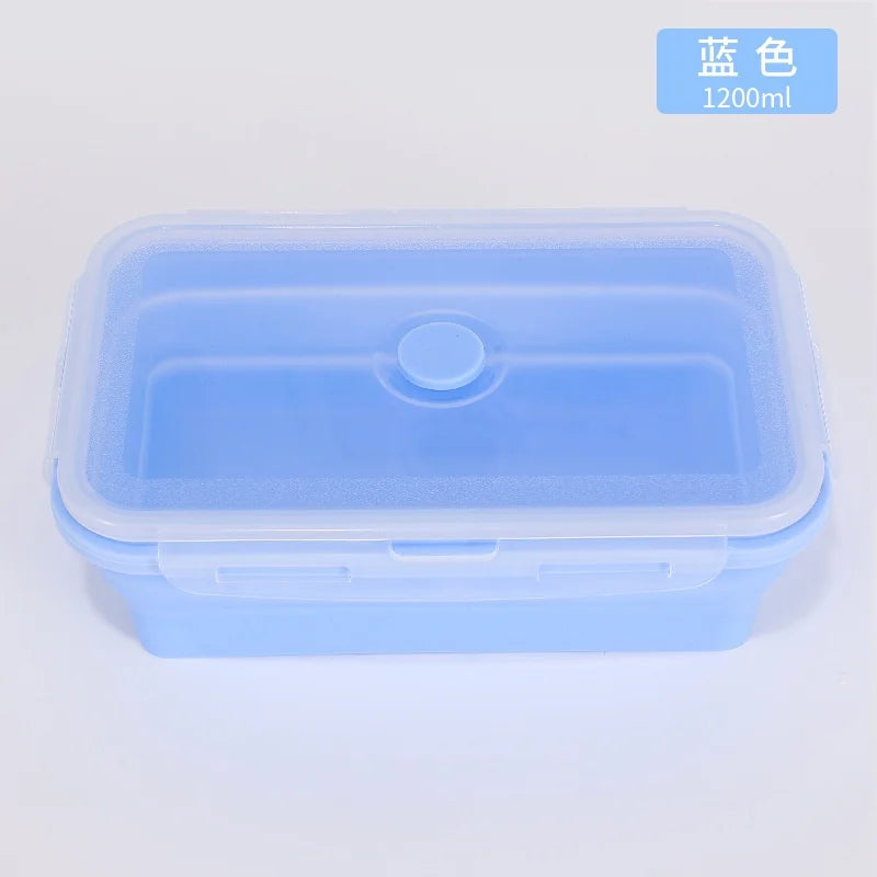 Conteneurs de stockage des aliments pliables 4PS avec couvercles et évent, ensemble de conteneurs de préparation des repas pliables en Silicone empilables de cuisine pour