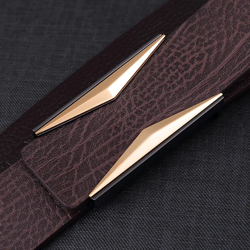 Taille Shaper en cuir véritable pour hommes et femmes, design de café brillant, marque de luxe, mode unisexe, haute qualité, environnement, 2024