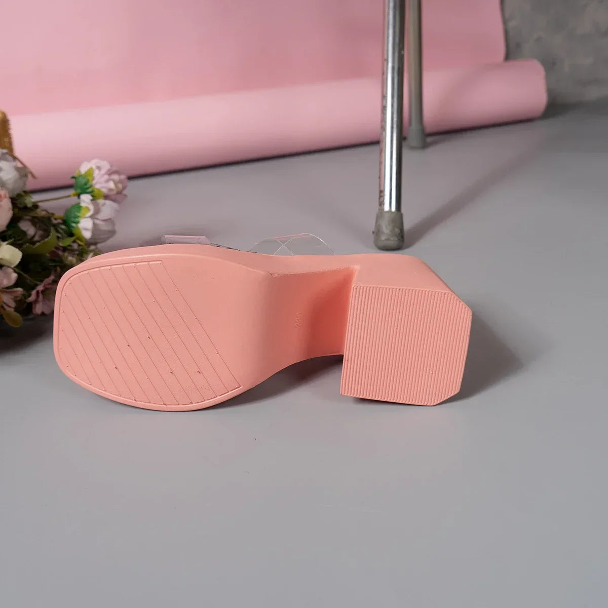 Sandales Escarpins Transparentes à Talons Hauts pour Femme, Chaussures d'Été en PVC, Nouveau Design, 2023