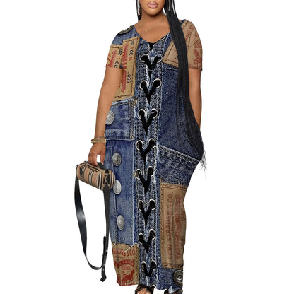 Robe longue décontractée pour femmes, tenue de plage à bretelles, avec poches, été