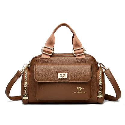 Sac à bandoulière en cuir PU de haute qualité pour femmes, fourre-tout, sacoche multi-poches pour les déplacements quotidiens