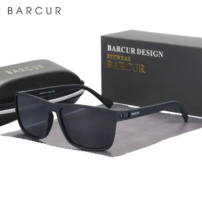 BARCUR Design-Lunettes de soleil polarisées TR90 pour homme et femme, accessoire de sport léger, protection UVAB